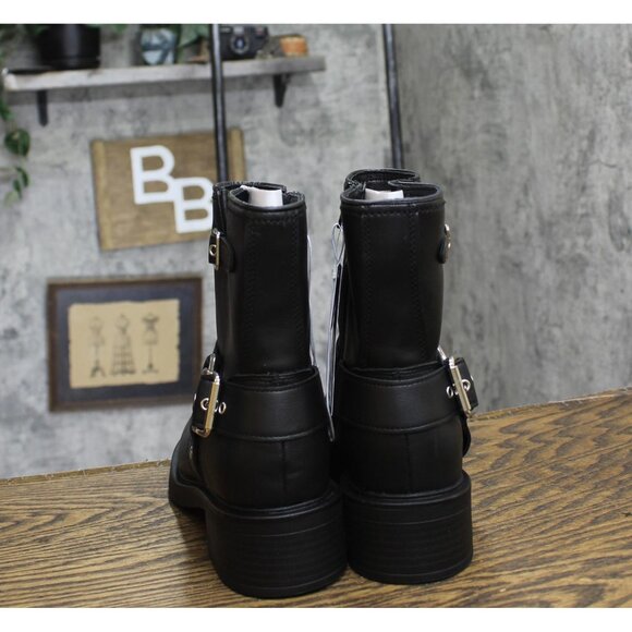 Universal Thread Womens Connor Harness Buckle Ankle Boots 90511576 Black 9M - Picture 4 of 9